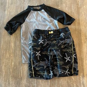 Art Class Youth Swim Rashguard and Trunks